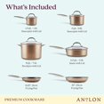 thumbnail image 2 of Ascend - Ensemble de 10 Pcs de Batterie de Cuisine Antiadhésive Anodisée Dure, Compatible avec Plaque à Induction, 2 of 5