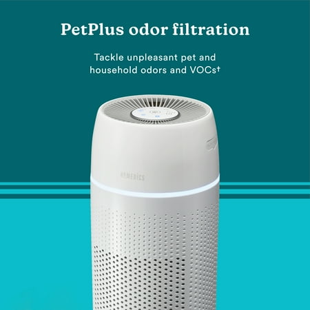 Homedics - PetPlus True Hepa Air Purifier for Large Rooms - White