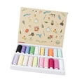 thumbnail image 2 of Hilo de coser de 20 colores surtidos para patchwork y manualidades. Rollo de hilo de coser. Color de la luz, 2 of 9