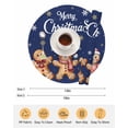 thumbnail image 6 of 15 Inch Round Placemats Set of 6, Gingerbread Navy Blue Non Slip Heat Insulation PP Table Mats, Christmas Winter Snowflake Washable Place Mats for Kitchen Dining Party Table Decor, 6 of 7