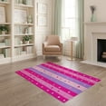 thumbnail image 2 of ODIKA Large Pink Stripe Clusters Polka Dot Border Ombre Gradient Watercolor for Playroom, Bedroom, Reading Nook, Pet Friendly & Kids Safe Play, 2 of 7
