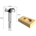 thumbnail image 2 of Juego de brocas avellanadoras con punta de carburo, 38-65 mm para madera, instalación de puertas esféricas, cajones y madera contrachapada, herramienta para trabajar la madera de 5 piezas, 2 of 5