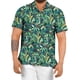 thumbnail image 1 of Camisas Para Hombre Manga Larga Camisas de manga corta con botones informales tropicales para la playa floral de primavera y verano para hombre (Green, L), 1 of 7