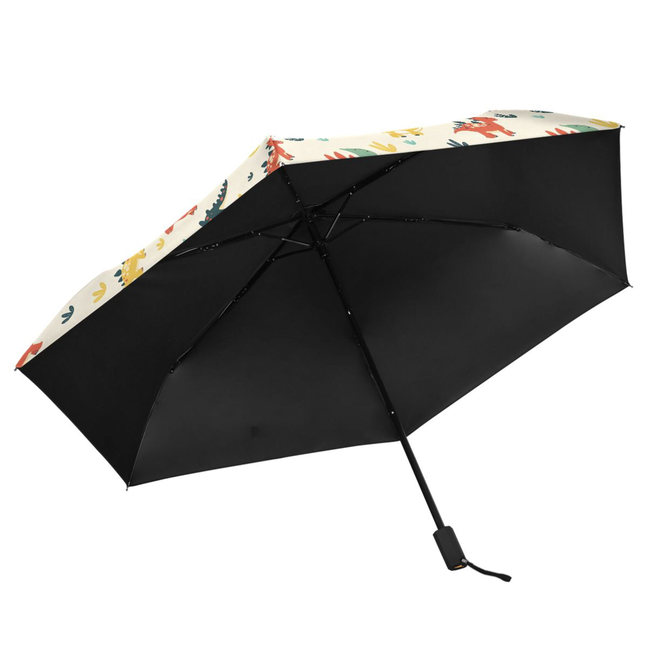 Cute Colorful Dinosaur Animal Compact Sun Umbrella Windproof Travel Umbrellas for Rain Strong Portable UV Protection