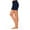 Navy-03, variant on REALiKUN Workout Shorts with Pockets Charm Gym Biker Shorts for Women High Waisted Yoga Booty Shorts Green XS