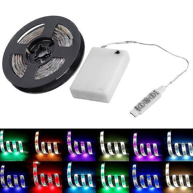 Luces de tira llevadas Rgb con la luz los 50-200cm de la afición del arte de la prenda impermeable de la caja de batería