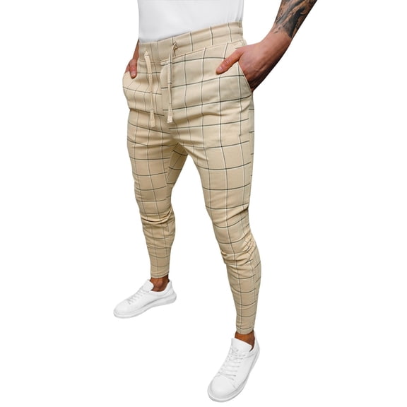Vedolay Big and Tall Pants Casual Drawstring Outdoor Hiking Sweatpants Pants Khaki,L