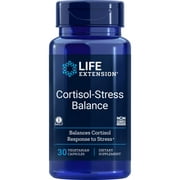 Life Extension Cortisol-Stress Balance - Manage Stress by Maintaining Healthy Cortisol Levels - Gluten-Free, Non-GMO - 30 Vegetarian Capsules