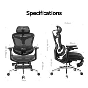 SIHOO C300 Computer Chair with Footrest,Gaming Chair with Soft 4D Armrests, Dynamic Lumbar Support and Swivel Office Chair