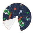 thumbnail image 3 of Kll Dinosaur Astronaut Space Surfing Christmas Tree Skirt 30",Party Decorations Farmhouse For Christmas Decorations Holiday Party, 3 of 8
