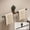 Black BK, variant on Iumwxz Suction Cup Towel Bar No Drill Wall Mounted Vintage Walnut and Metal Hanging Rack Heavy Duty Reusable Bathroom Organizer Shower Kitchen Storage White