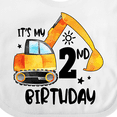 thumbnail image 4 of Inktastic Construction Truck It's My 2nd Birthday Boys or Girls Baby Bib, 4 of 4