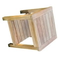 thumbnail image 3 of Grade-A Teak Wood Dublin Shower Seat 15" Outdoor Patio Stool Bench, 3 of 4