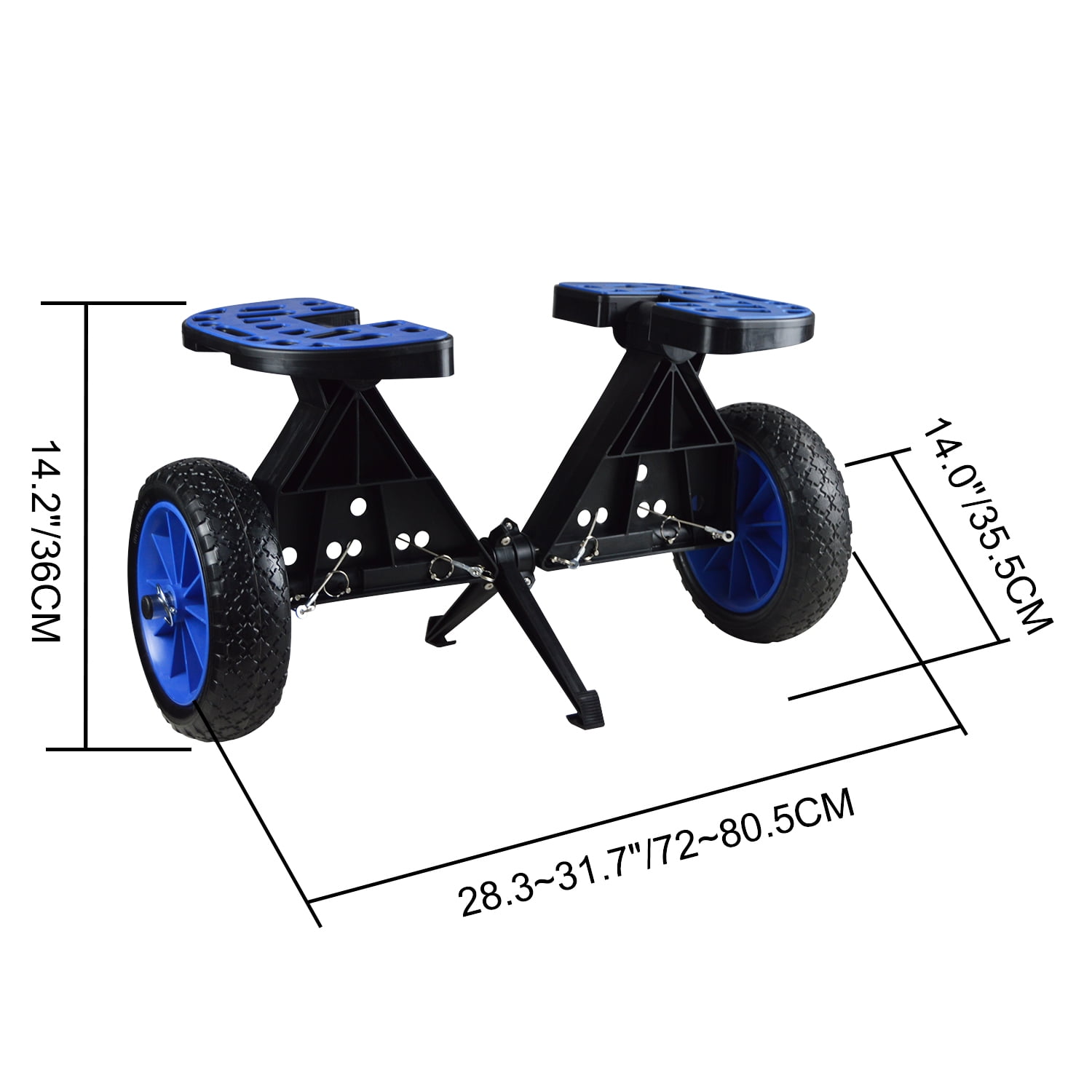 Joierw Kayak Cart SUP Canoe Dolly Cart Adjustable Stainless Steel 220 lb Capacity 1-Pack
