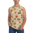 thumbnail image 2 of Lsque Floral Strawberr Print Men's Cotton Blend Sleeveless Muscle Shirts (S-3XL)- Moisture Wicking, Odor Protection, UPF 30+,Large, 2 of 8