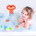 thumbnail image 2 of Juguetes de baño, juego de pelotas de aro de baloncesto para bañera para niños pequeños con ventosa fuerte, fácil de instalar, 2 of 5