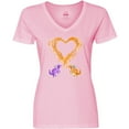 thumbnail image 3 of Inktastic Fire Heart Dragons Women's V-Neck T-Shirt, 3 of 5