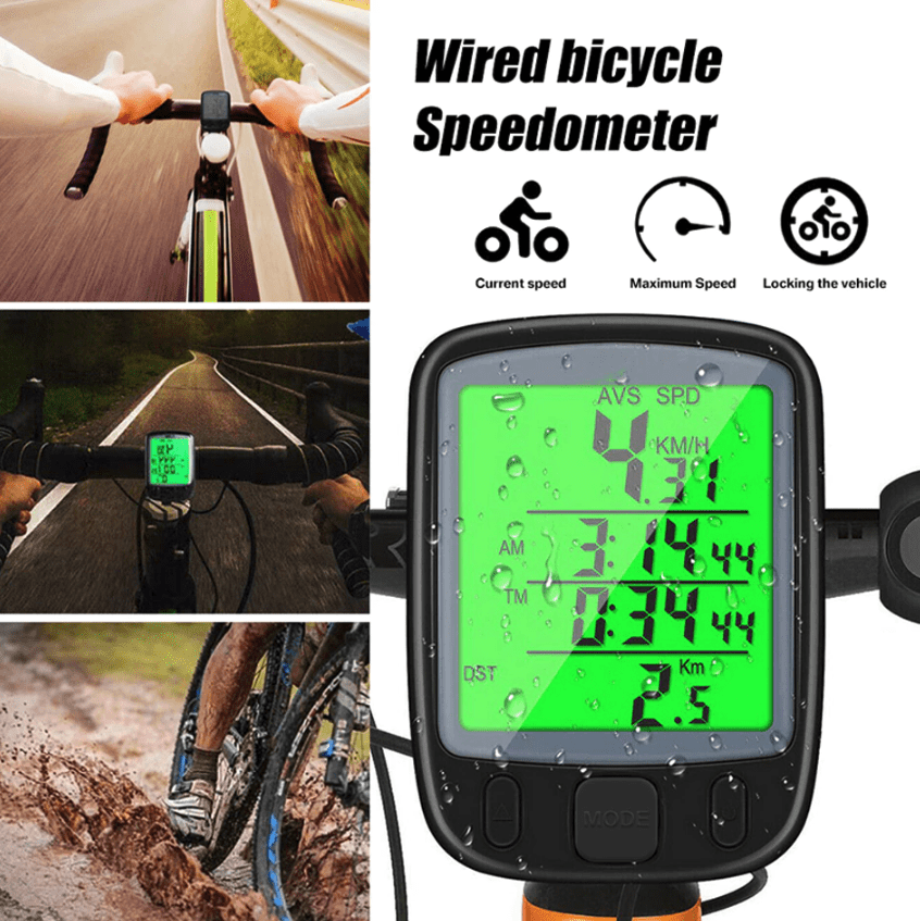 Bike Bicycle Speedometer Cycle Digital Odometer Computer Waterproof LCD