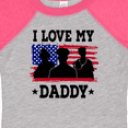 thumbnail image 4 of Inktastic Military Dad I Love My Daddy Boys or Girls Baby Bodysuit, 4 of 5