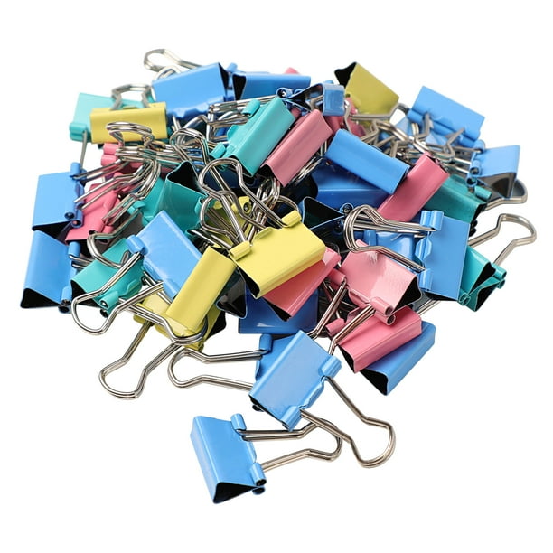 Clips de carpeta de metal de 15mm para organizar documentos de oficina Unique Bargains 60pcs