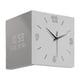 thumbnail image 1 of Reloj de pared de esquina, fácil instalación, luz nocturna silenciosa para el hogar, la oficina y la cocina. Gris claro, 1 of 9