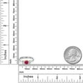 thumbnail image 6 of Gem Stone King 925 Silver and 10K Yellow Gold Red Ruby and Lab Grown Diamond Engagement Ring for Women | 1.09 Cttw | Round 5MM | Gemstone July Birthstone | Size 9, 6 of 6