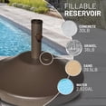 thumbnail image 3 of US Weight Premium Fillable 18" Inch. Bronze Umbrella Base for Patio Table - Heavy Duty Adjustable Umbrella Stand with Stainless Steel Stem for Outdoor Patio Umbrellas, 3 of 7
