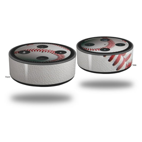 Skin Wrap Decal Set 2 Pack for Amazon Echo Dot 2 - Baseball (2nd Generation ONLY - Echo NOT INCLUDED)