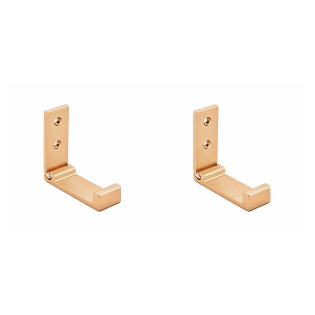 Toystoory Folding Hanging Hooks Aluminium Alloy Towel Hanger Foldable Home Clothes Rack Bearing Strong for Bathroom Bedroom Living Room oro 2piezas Toystoory CBP259067