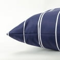 thumbnail image 2 of HomeRoots 403551 22 x 22 x 6.25 in. Pin Striped Indoor Outdoor Throw Pillow, Navy Blue, 2 of 3