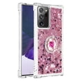 thumbnail image 2 of Funda para Samsung Galaxy Note 20 Ultra 5G con Brillo Líquido Flotante, Purpurina, Parachoques y Anillo Giratorio Soporte, 2 of 5