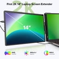 thumbnail image 2 of Extensor de pantalla para portátil UPERFECT 2K, 14 pulgadas, bisagra giratoria de 360°, 2 of 7