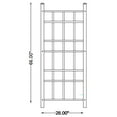 thumbnail image 2 of Dura-Trel Cottage 28 by 66 Inch Heavy Duty Weather Stabilized PVC Vinyl Outdoor Garden Patio Trellis with Ground Anchors, White., 2 of 9