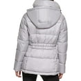 thumbnail image 4 of Kenneth Cole Women's Horizontal Zip Puffer, Silver, Medium, 4 of 5