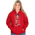 thumbnail image 4 of Betty Boop Cutie Retro Cartoon Cool Zip Hoodie Sweatshirt Women Brisco Brands M, 4 of 6