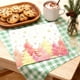 thumbnail image 4 of Vajilla de papel desechable con copos de nieve y árbol de Navidad rosa | Platos, vasos y servilletas de 18 y 23 cm | Artículos de papel aptos para uso alimentario para fiestas, reuniones y, 4 of 6