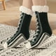 thumbnail image 4 of Calcetines de invierno para suelo: calcetines forrados de forro polar extra gruesos para mujeres y hombres, calcetines antideslizantes cálidos para suelos fríos, 4 of 5