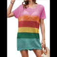 thumbnail image 1 of Traje de Baño de Ganchillo para Mujer 2025, Vestido de Punto de , Ropa de Verano Color del Iris L, 1 of 10