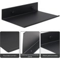 thumbnail image 3 of Metal Wall Shelves, 2 Pieces 20cm Black Floating Shelf, Wall Mounted Shower Shelf, Wall Mounted Rectangular Shelf With Holes And Screws For Living Roo, 3 of 5