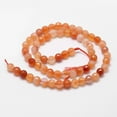 thumbnail image 2 of 1Strand Natural Red Agate Beads Strands Faceted Round Coral 4mm Hole: 1mm about 96pcs/strand 14.9 inch~15.1 inch, 2 of 3