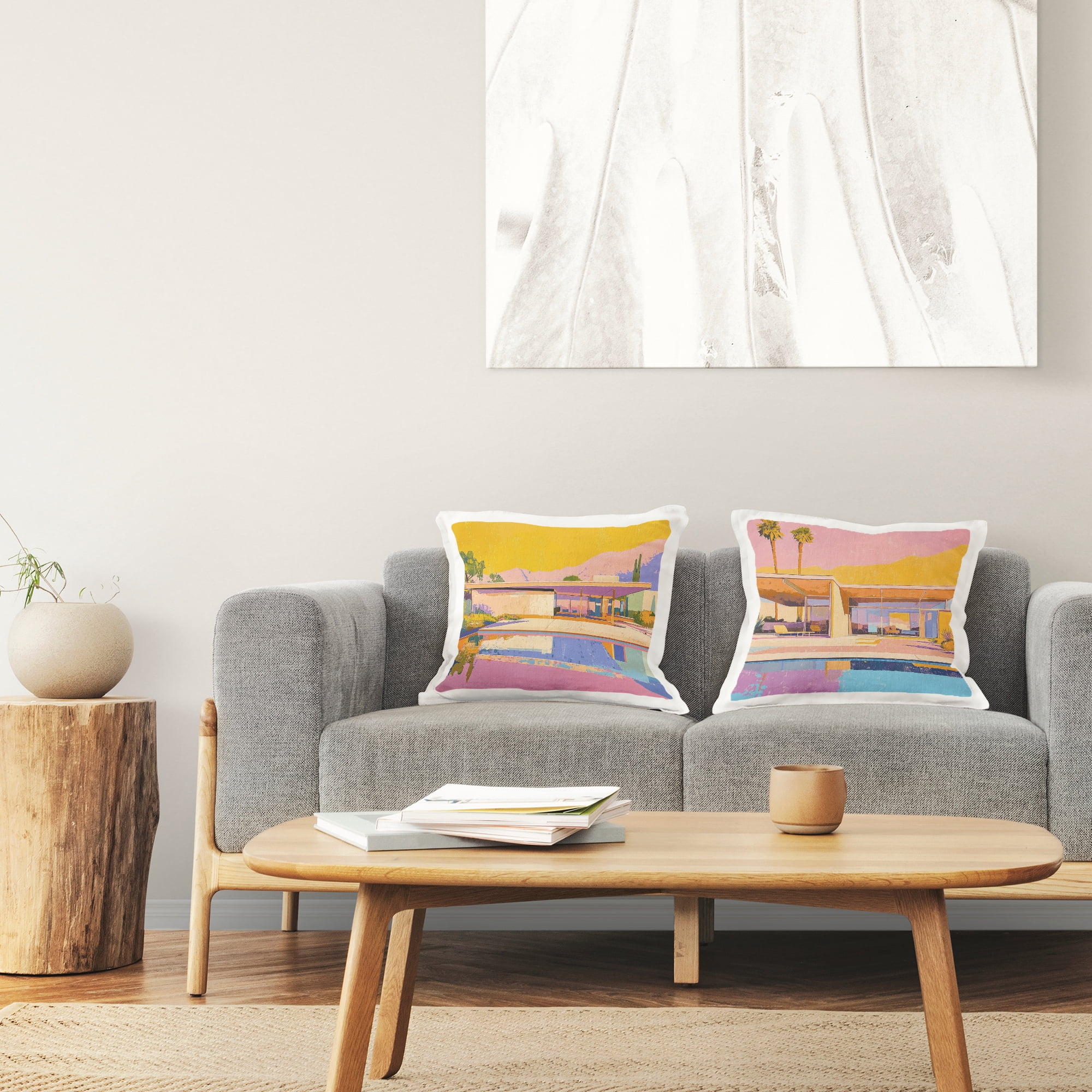 Stupell Industries Case Study Villa 2 Piece Decorative Printed Throw Pillow Set, design by Walker Noble