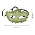 thumbnail image 2 of Unique Bargains Masque de Fête Demi-Visage Dragon Design Tête Pointue pour Creux Vert PVC, 2 of 5