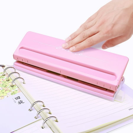 Adjustable 6-Hole Desktop Punch Puncher for A4 A5 A6 B7 Dairy Planner