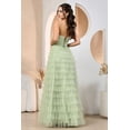 thumbnail image 2 of Women's Adora Design 3204 Strapless Tiered Tulle A-line Prom 2026 Dress Lavender Size 2XL, 2 of 3
