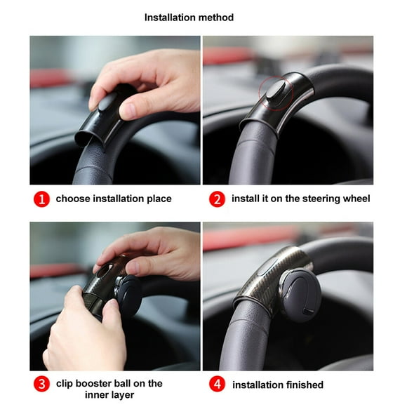 Amplificador de volante de coche, volante giratorio de coche, ayuda de refuerzo para girar el volante de coche, mango de control, funcionalidad inteligente