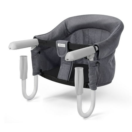 FOHO Hook On Chair, Portable Clip on Table with Storage Bag, Gray