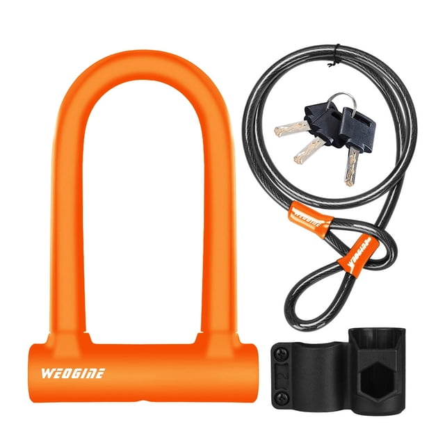 Candado para bicicleta Weogine con arco de 18 mm y cable de acero de 1,5 m