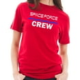thumbnail image 3 of Plus Size NASA Space Force Crew Designed Short Sleeve Cotton Jersey T-Shirt - Red XL, 3 of 4
