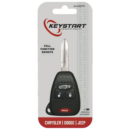 DURAKEY - Replacement Full Function Transponder, Remote and Key for select (2006-2007) Jeep Commander - Black