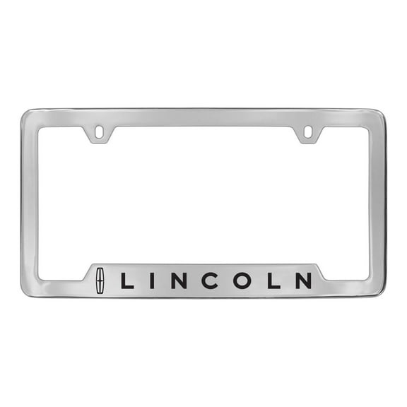 Lincoln Workmark Chrome Plated Metal Top Engraved License Plate Frame Holder